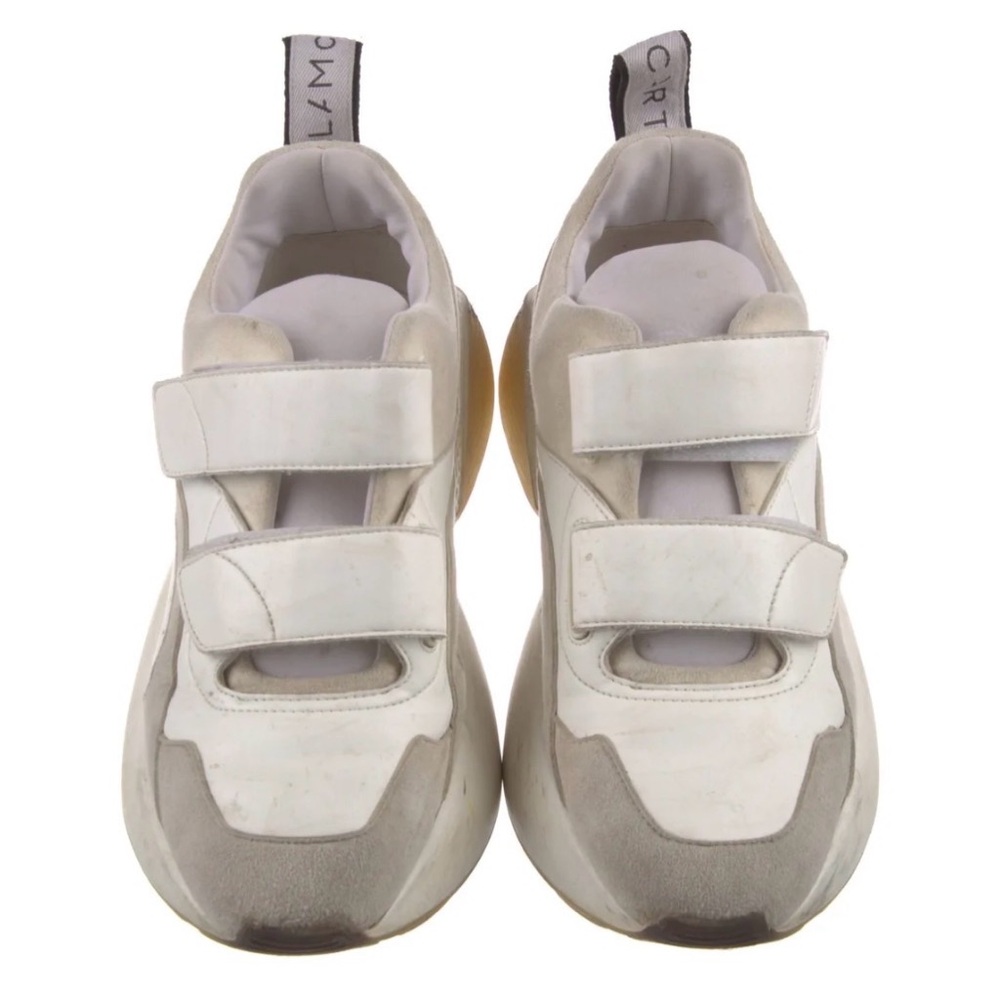 Vegan/Sustainable Stella McCartney White and Beige Velcro Sneakers Size 10 (40)